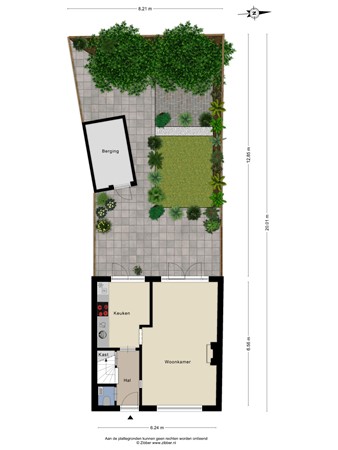 Floorplan - Veestraat 151, 5021 PP Tilburg
