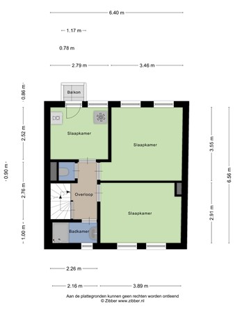 Floorplan - Veestraat 151, 5021 PP Tilburg