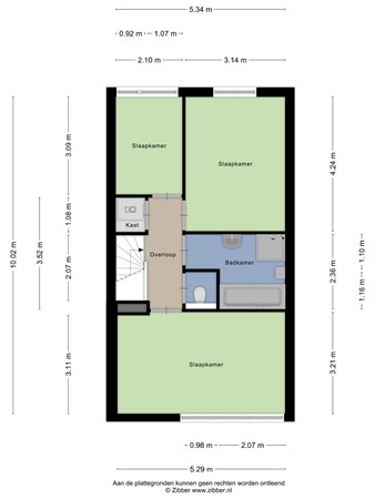 Floorplan - Cypresstraat 45, 5038 KS Tilburg