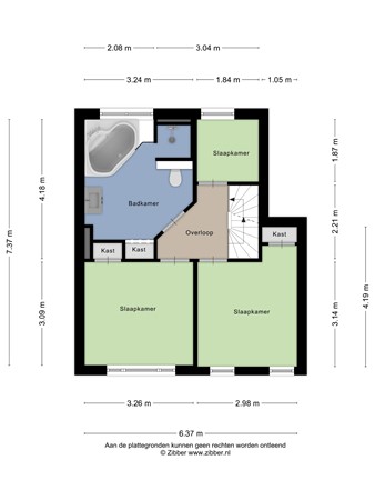 Floorplan - Jan Van Der Leestraat 6, 5021 VT Tilburg