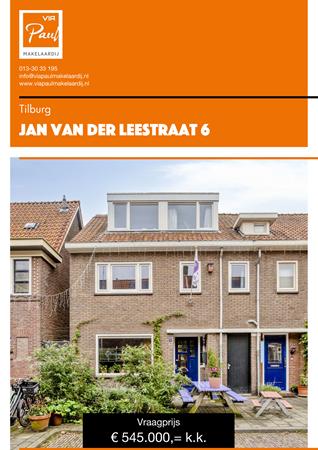 Brochure preview - brochure Jan van der Leestraat 6 Tilburg