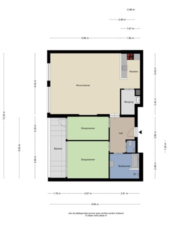 Floorplan - Schoolstraat 109, 5038 RJ Tilburg