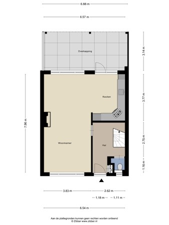 Floorplan - Lakenstraat 17, 5046 RG Tilburg
