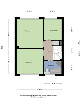 Floorplan - Lakenstraat 17, 5046 RG Tilburg