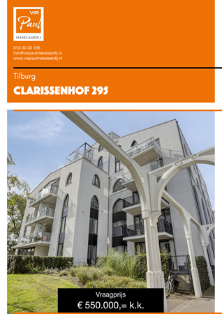 Brochure preview - brochure Clarissenhof 295 Tilburg
