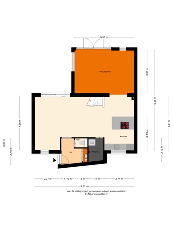 Floorplan - Morrahof 22, 5045 KJ Tilburg