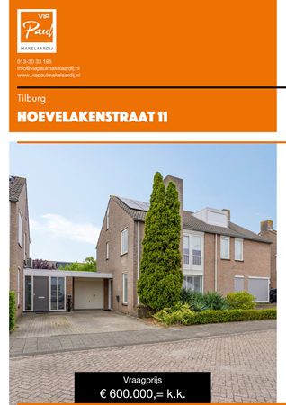 Brochure preview - brochure Hoevelakenstraat 11 Tilburg