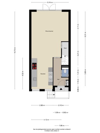Floorplan - Galjoenstraat 12, 5017 CN Tilburg