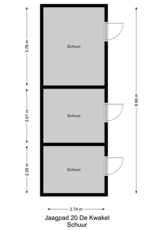 Jaagpad 20, 1424 PT De Kwakel - Schuur - 2D.jpg