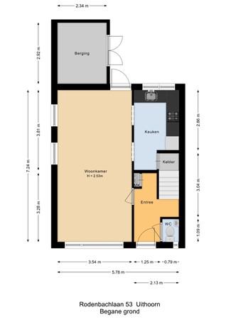 Rodenbachlaan 53, 1422 TK Uithoorn - Begane grond  - 2D.jpg