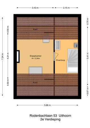 Rodenbachlaan 53, 1422 TK Uithoorn - 2e Verdieping - 2D.jpg