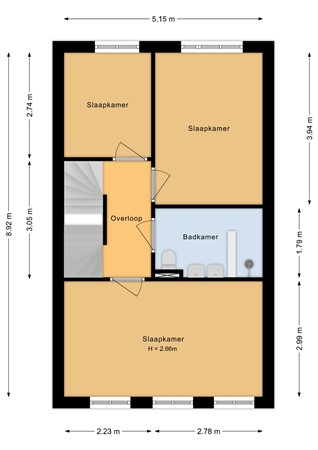 Zwanebloemweg 10, 1433 WE Kudelstaart - 1e Verdieping - 2D.jpg