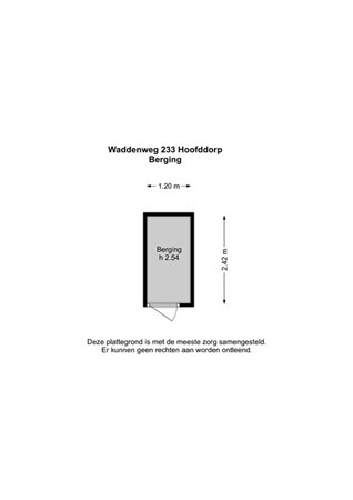 Waddenweg 233, 2134 XL Hoofddorp - plattegrond berging.jpg