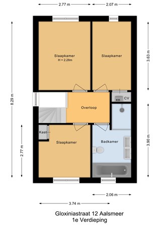 Gloxiniastraat 12, 1431 VE Aalsmeer - 1e Verdieping - 2D.jpg