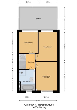 Overbuurt 17, 2465 AW Rijnsaterwoude - 1e Verdieping - 2D.jpg