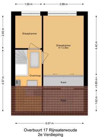 Overbuurt 17, 2465 AW Rijnsaterwoude - 2e Verdieping - 2D.jpg