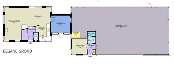 Steekterweg 75b, 2407 BE Alphen aan den Rijn - Plattegrond Begane grond.jpg