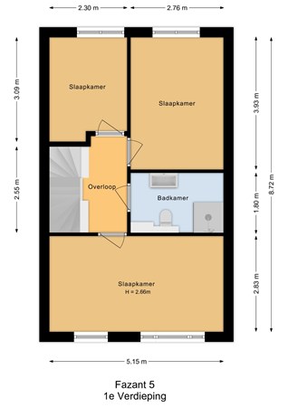 Fazant 5, 1422 WG Uithoorn - 1e Verdieping - 2D.jpg