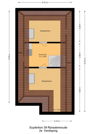 Suyderbon 39, 2465 BS Rijnsaterwoude - 2e Verdieping - 2D.jpg