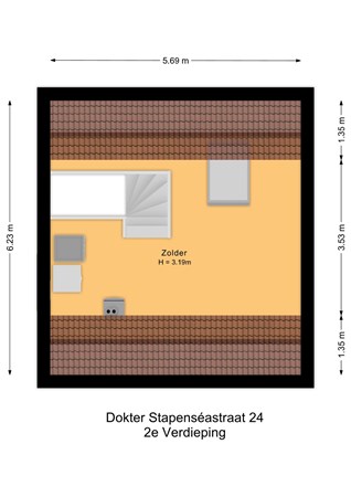 Dokter Stapenséastraat 24, 2451 AD Leimuiden - 2e Verdieping - 2D.jpg