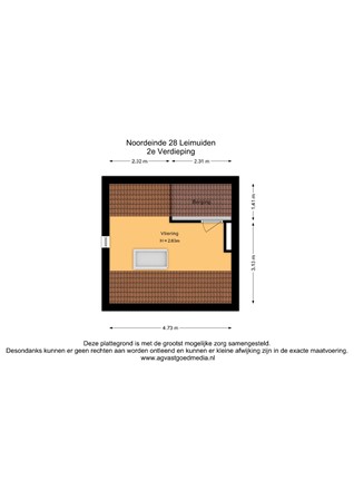 Noordeinde 28, 2451 AG Leimuiden - 2e Verdieping - 2D.jpg