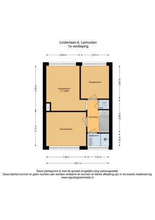 Lindenlaan 6, 2451 CC Leimuiden - 1e verdieping - 2D.jpg