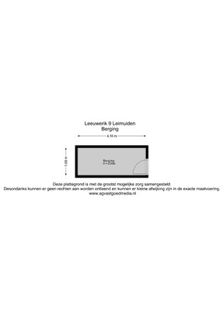 Leeuwerik 9, 2451 WH Leimuiden - Berging - 2D.jpg