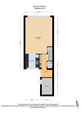 Ebro 62, 1423 AV Uithoorn - Begane grond - 2D.jpg