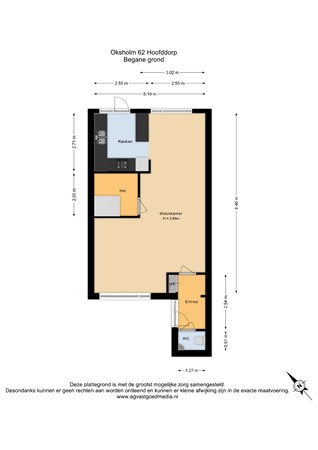 Oksholm 62, 2133 KZ Hoofddorp - Begane grond - 2D.jpg