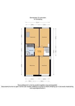 Dennenlaan 73, 2451 XN Leimuiden - 1e Verdieping - 2D.jpg