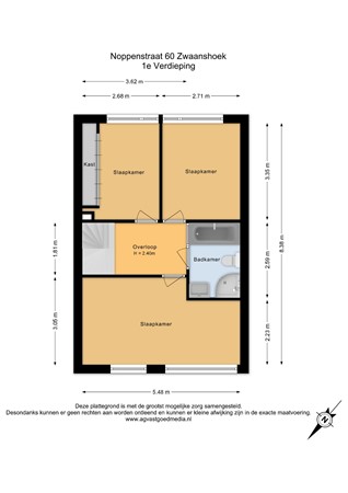Noppenstraat 60, 2136 AJ Zwaanshoek - 1e Verdieping - 2D.jpg