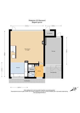 Watertuin 22, 2362 XB Warmond - Begane grond - 2D.jpg