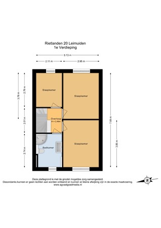 Rietlanden 20, 2451 ZK Leimuiden - 1e Verdieping - 2D.jpg