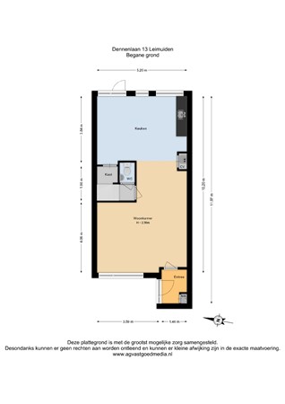 Dennenlaan 13, 2451 XK Leimuiden - Begane grond - 2D.jpg
