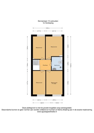 Dennenlaan 13, 2451 XK Leimuiden - 1e Verdieping - 2D.jpg