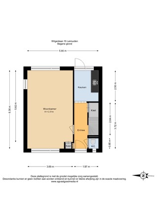 Wilgenlaan 15, 2451 BZ Leimuiden - Begane grond - 2D.jpg