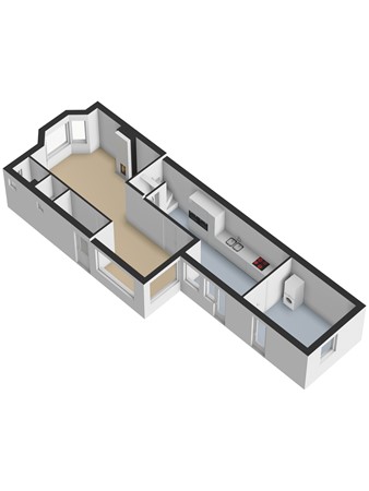 Nieuwestraat 61, 3291 AP Strijen - 3D_Begane_Grond.jpg