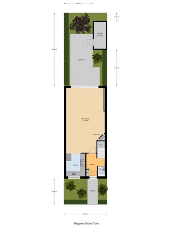 Bremstraat 6, 3286 VS Klaaswaal - Begane_Grond_Tuin.jpg