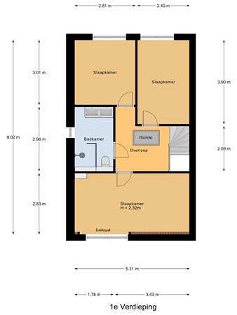 Plevierstraat 1, 3291 XP Strijen - 1e_Verdieping.jpg