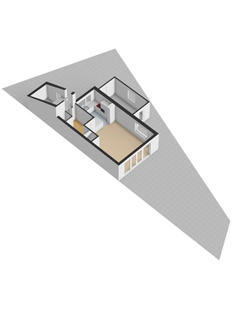 Plevierstraat 1, 3291 XP Strijen - 3D_Begane_Grond_Tuin.jpg