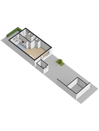 Hazelaarwede 19, 2993 GM Barendrecht - 3D_Begane_Grond_Tuin.jpg
