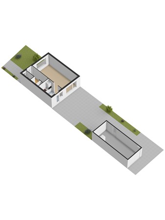 Hazelaarstraat 27, 3297 XE Puttershoek - 3D_Begane_Grond_Tuin.jpg