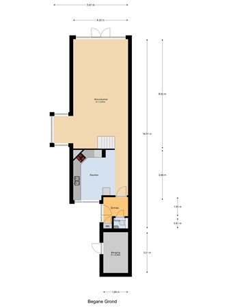 Batiststraat 1, 3295 VA 's-Gravendeel - Begane_Grond.jpg