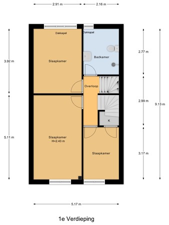 Dotterbloemstraat 3, 3286 VM Klaaswaal - 1e_Verdieping.jpg