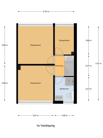 Mr. Treubstraat 5, 2982 VN Ridderkerk - 1e_Verdieping.jpg