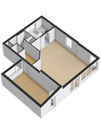 Prins Clausstraat 4, 3291 BB Strijen - 3D_Begane_Grond.jpg