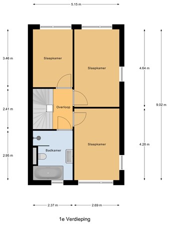 Floorplan - Queeckhovenplein 35, 3555 XL Utrecht