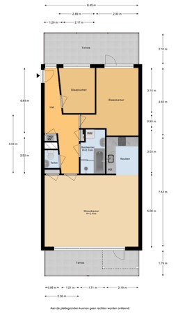 Floorplan - Wageningseberg 102, 3524 LS Utrecht