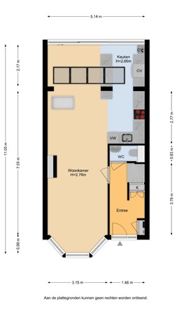 Floorplan - Surinamestraat 123, 3531 KK Utrecht