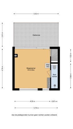 Floorplan - Surinamestraat 123, 3531 KK Utrecht